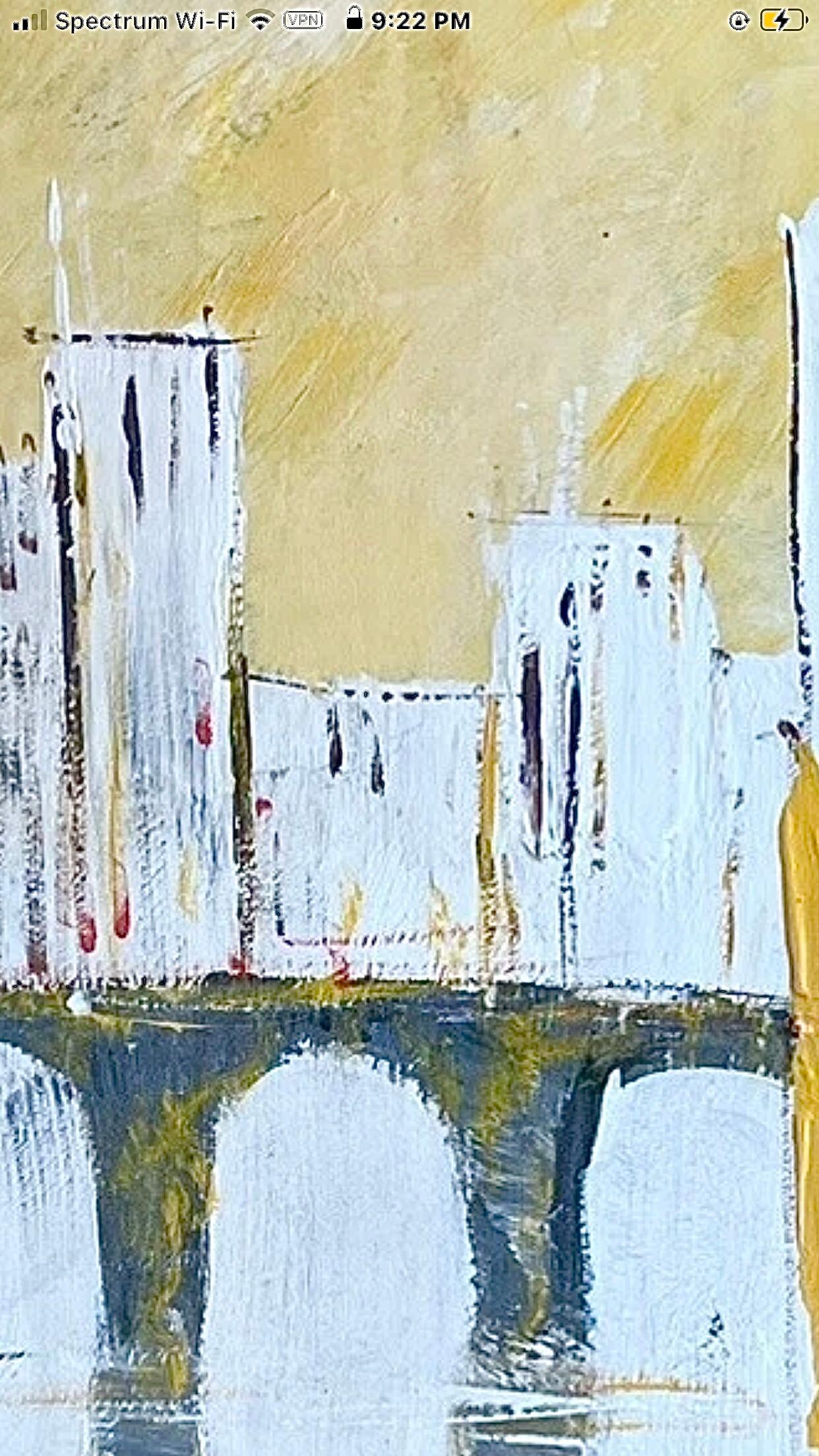 Frisman Vintage 60s MCM Abstract Sailboat Nautical Clare Vanguaard Reynolds Oil Painting Framed