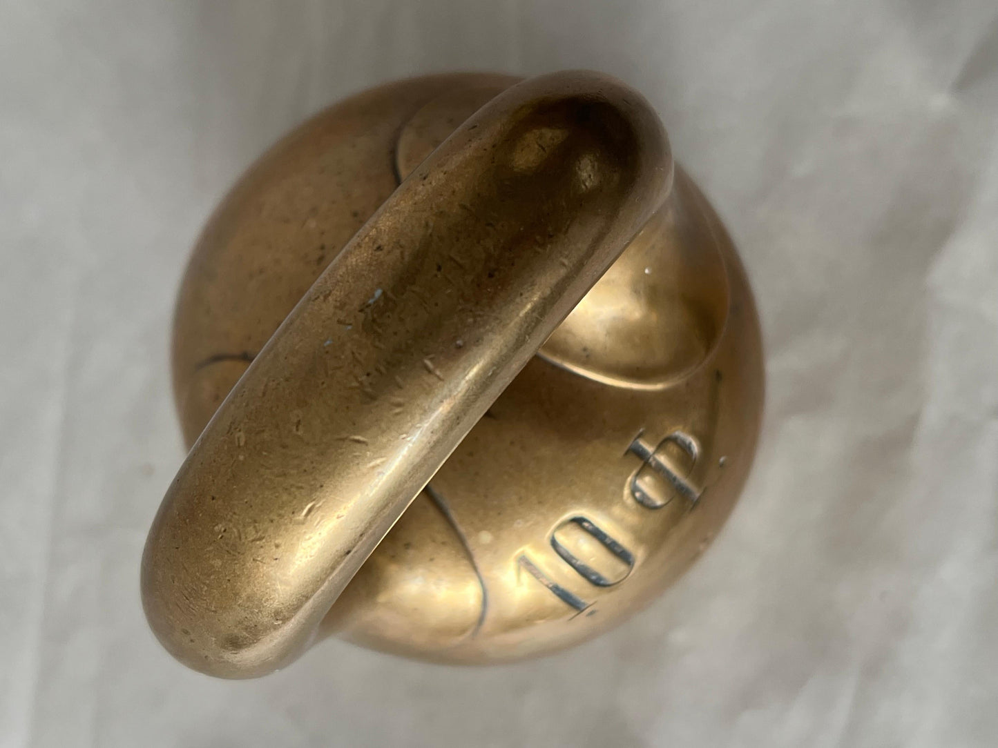Frisman Vintage Antique Russian Bronze Kettlebell Weight Girya 1898 10 Funts!
