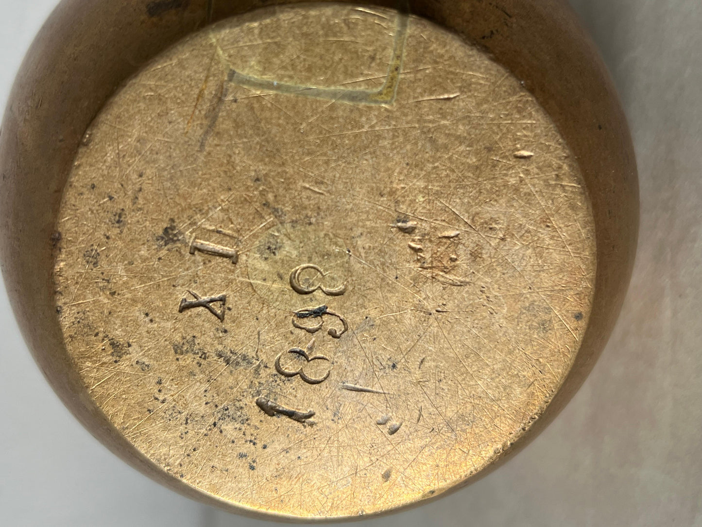 Frisman Vintage Antique Russian Bronze Kettlebell Weight Girya 1898 10 Funts!