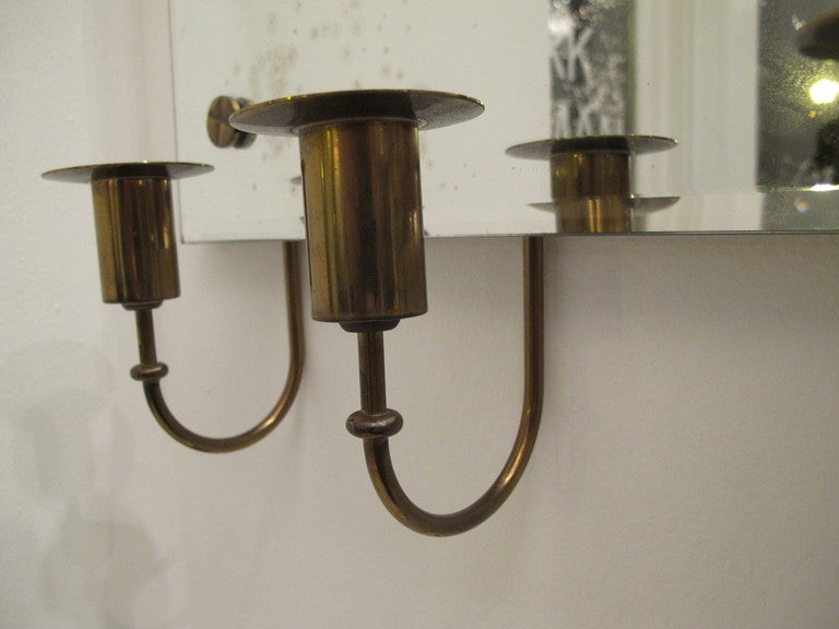 Frisman Vintage Tommi Parzinger Mirror with Candleholders