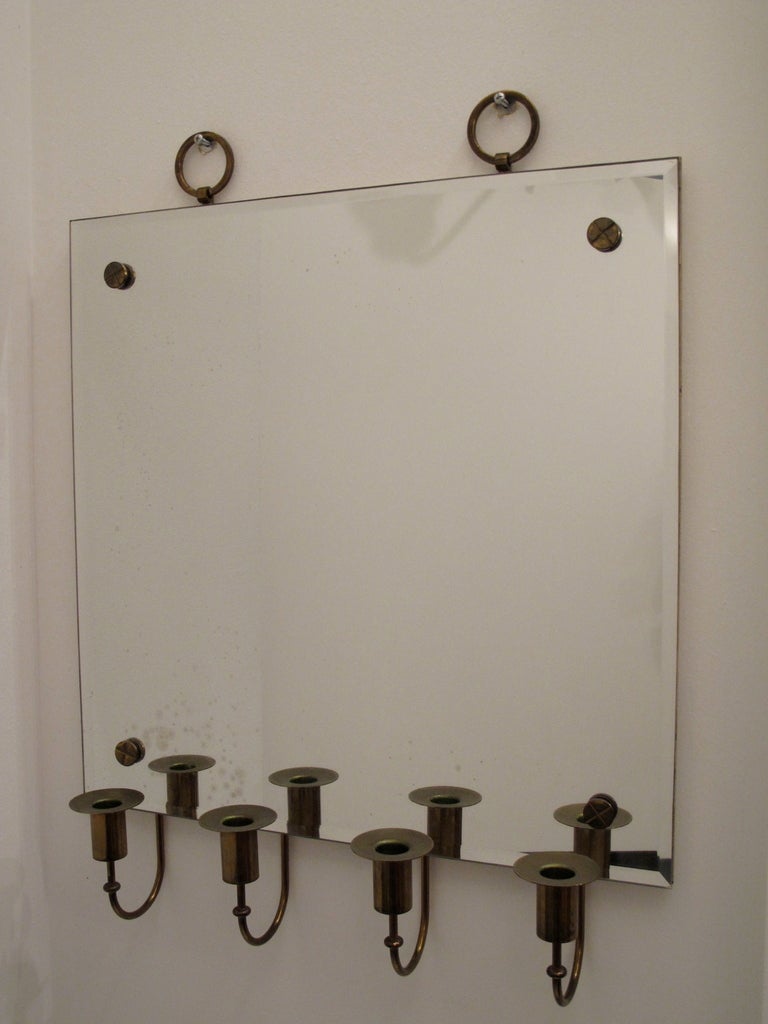 Frisman Vintage Tommi Parzinger Mirror with Candleholders