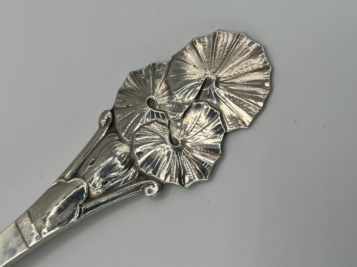 Frisman Vintage A Large Serving Spoon by Carl M. Cohr Hammered Sterling Silver