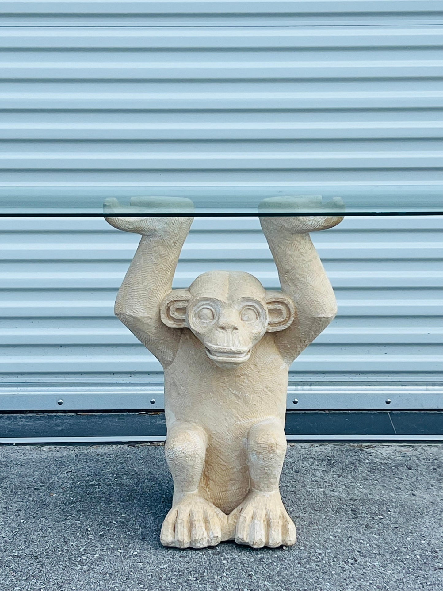 Frisman Vintage Cast Concrete Monkey Console Table Ca' 1970's