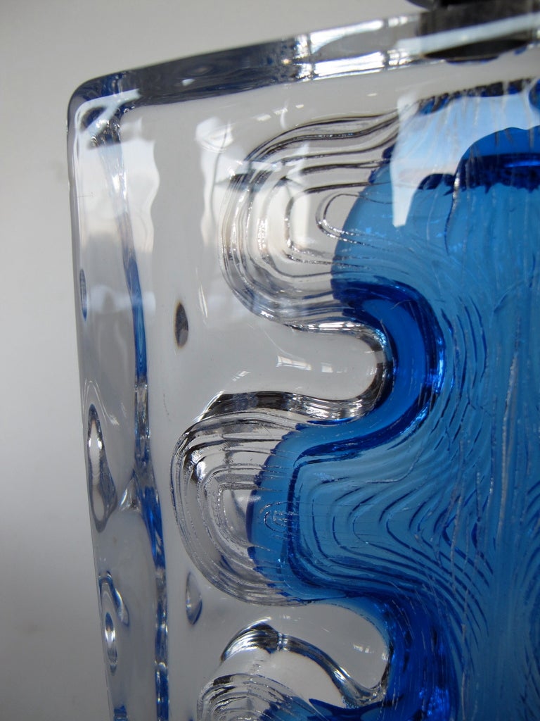 Frisman Vintage Unusual Glass Lamp by Daum