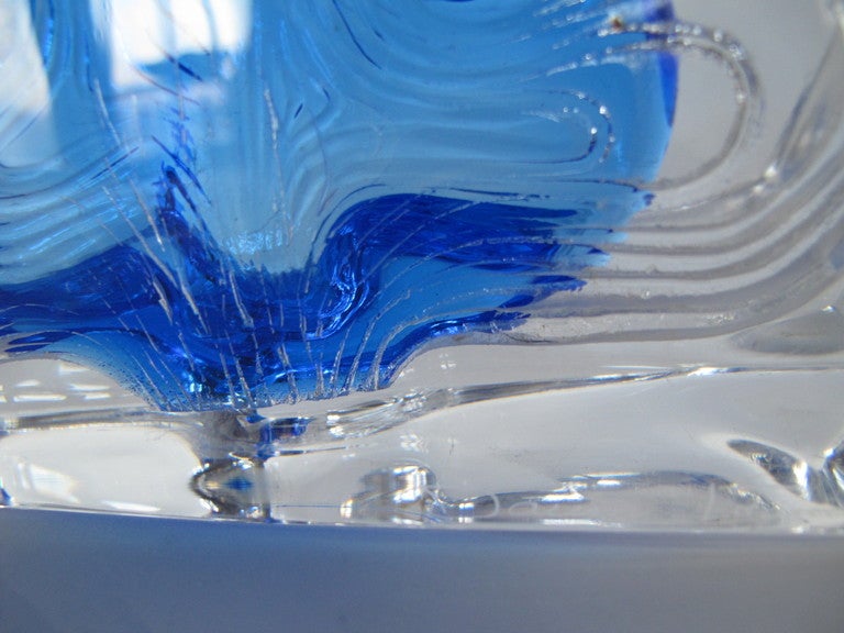 Frisman Vintage Unusual Glass Lamp by Daum