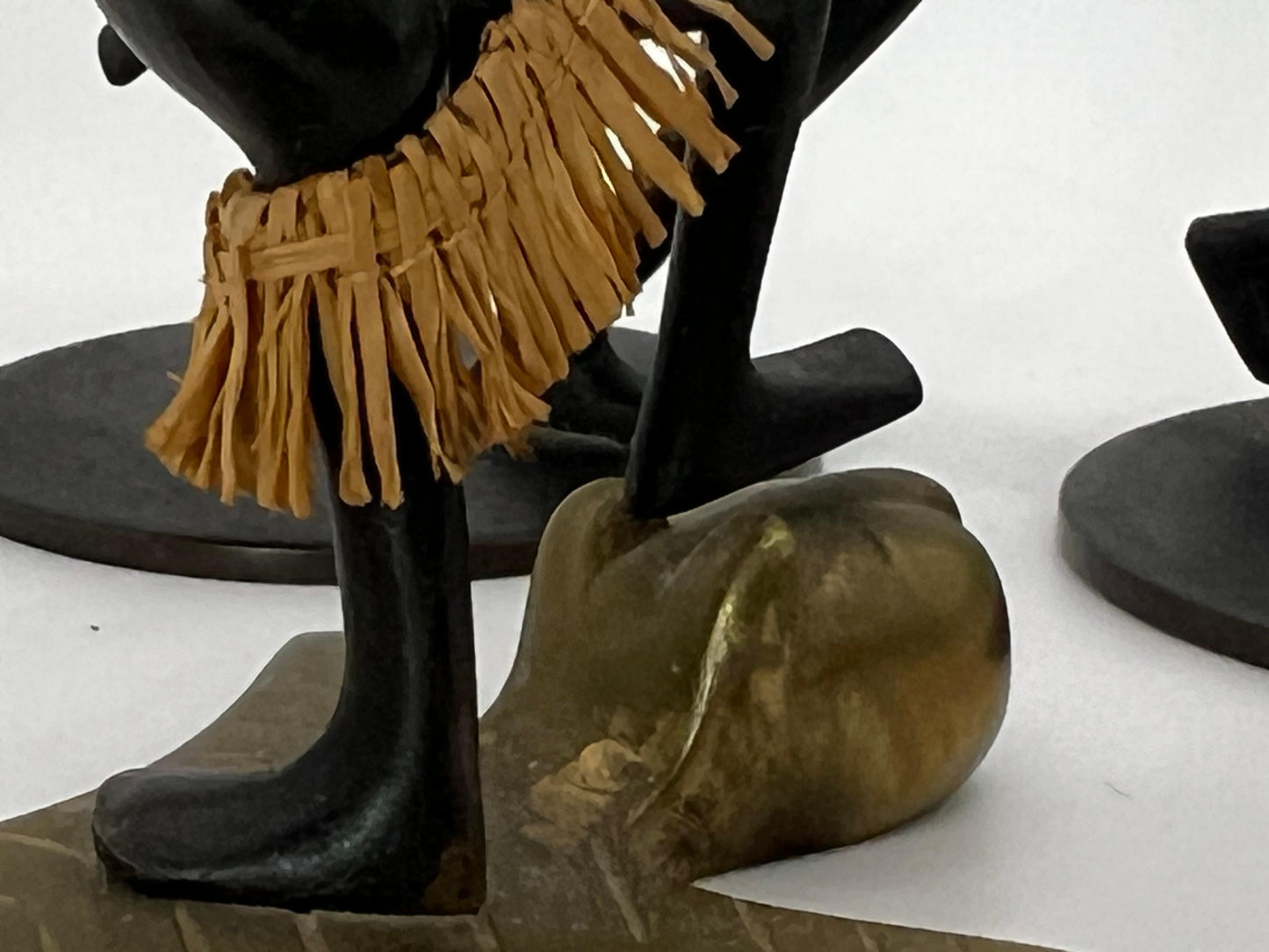 Frisman Vintage African Native Warrior Bronze Sculptures, Werkstatte Hagenauer, Austria, 1950s