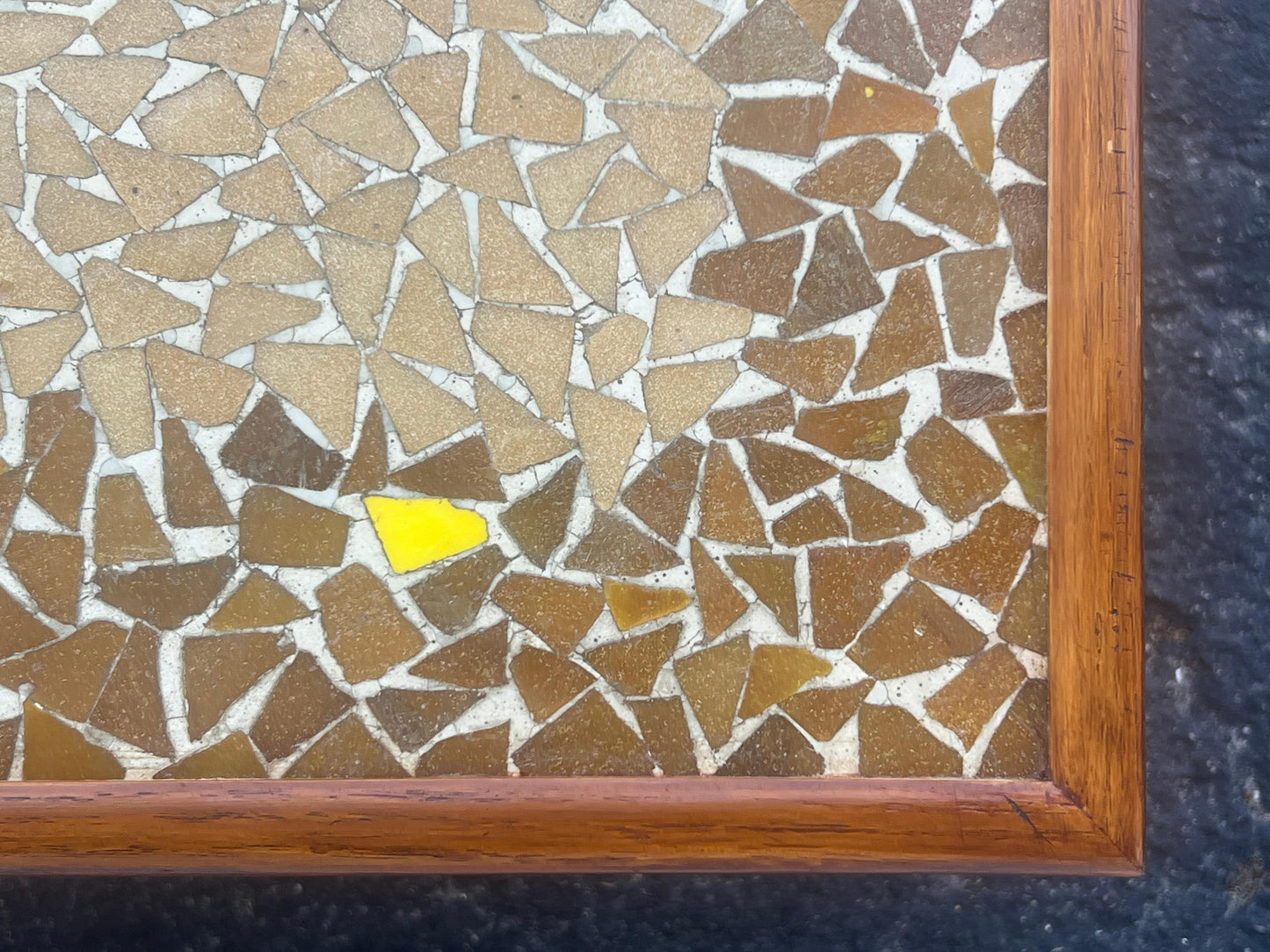 Frisman Vintage Unusual Coffee Table Ca' 1950's With A Mosaic Tile Top