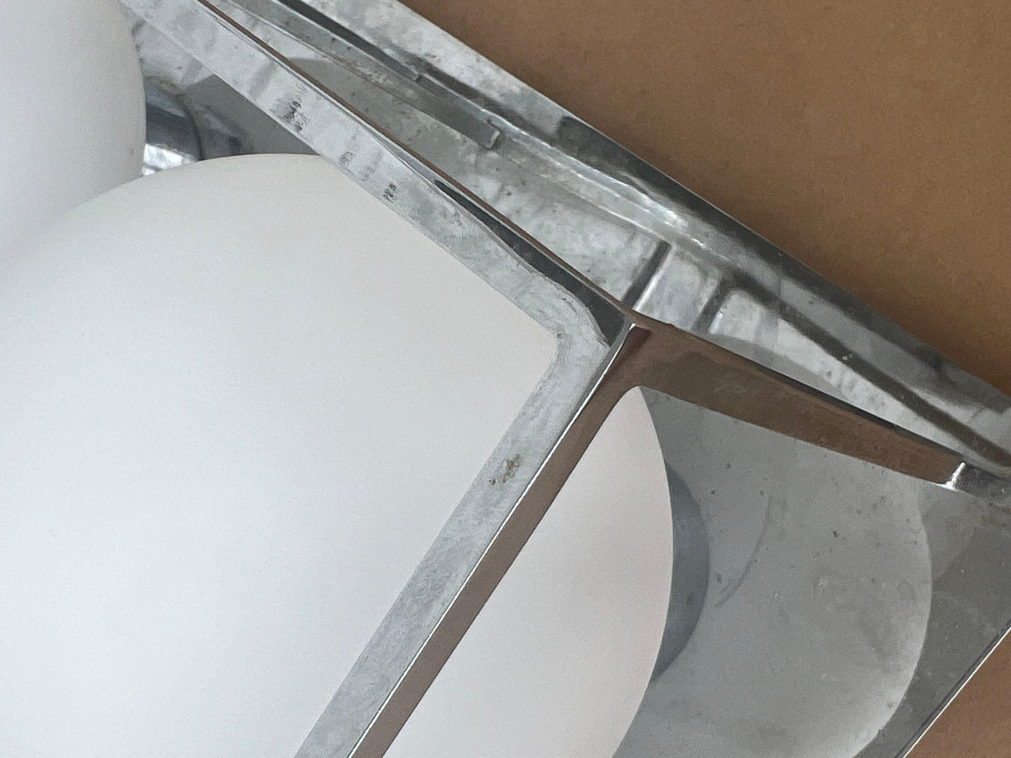 Frisman Vintage Space Age Wall Or Ceiling Lights Chrome And Glass