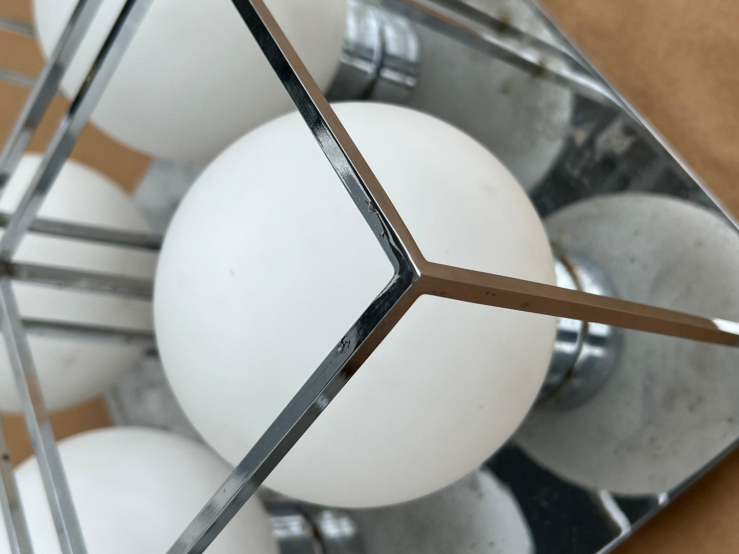 Frisman Vintage Space Age Wall Or Ceiling Lights Chrome And Glass