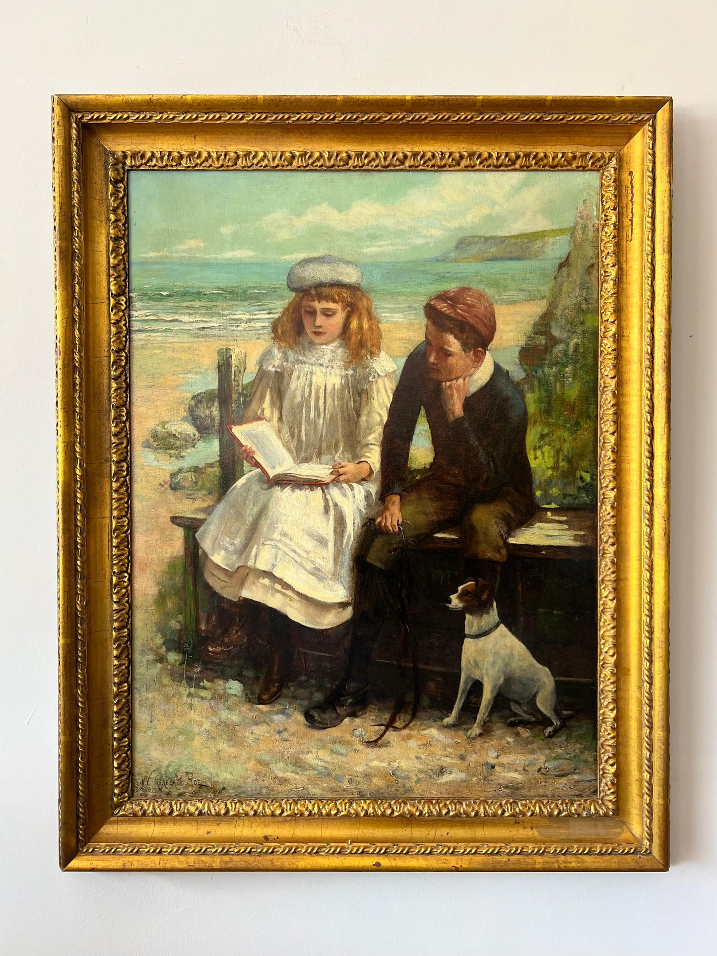 Frisman Vintage A Painting By Water Herbert Roe Ca' 1900