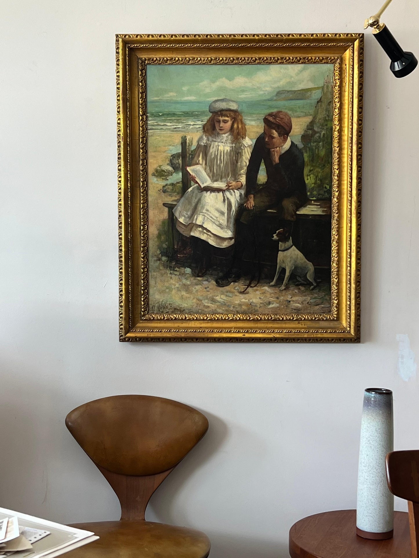 Frisman Vintage A Painting By Water Herbert Roe Ca' 1900