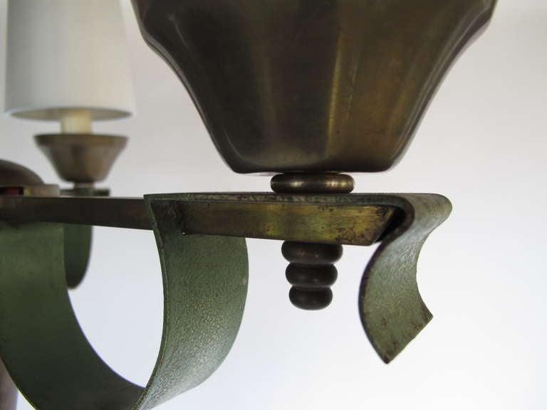 Frisman Vintage Elegant Floor Lamp by Arlus in Wrought Iron and Brass