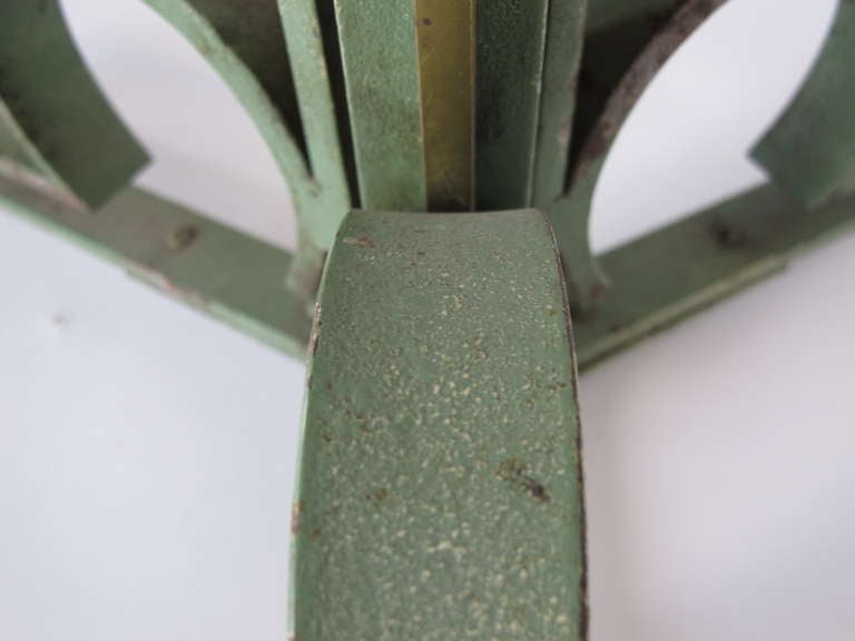 Frisman Vintage Elegant Floor Lamp by Arlus in Wrought Iron and Brass