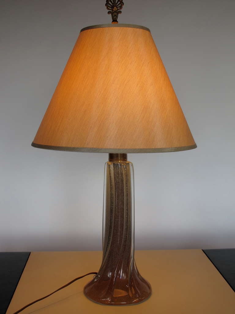 Frisman Vintage Elegant Glass Table Lamp by Seguso