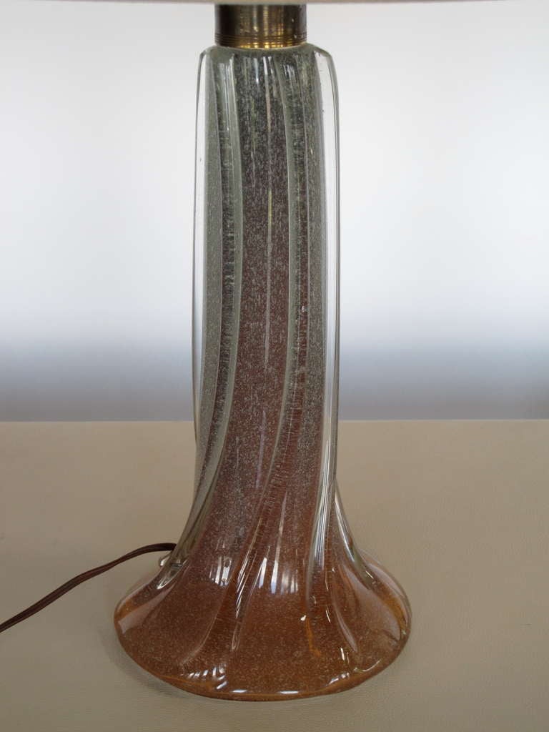 Frisman Vintage Elegant Glass Table Lamp by Seguso