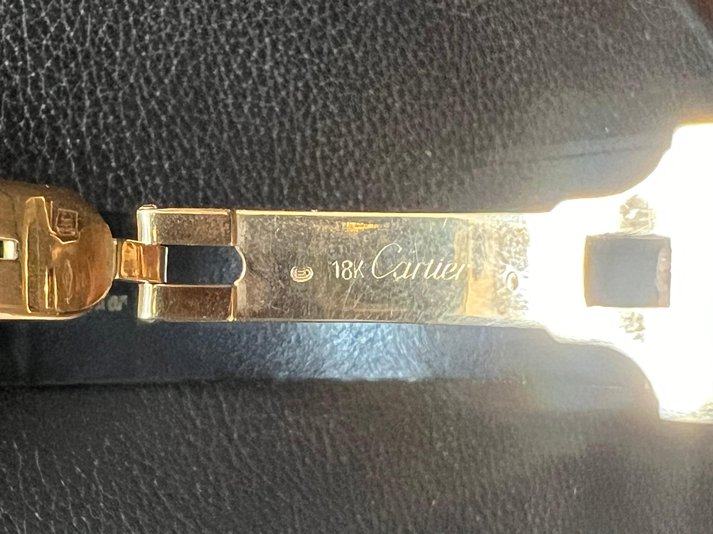 Frisman Vintage Cartier Paris Vendome Large Automatic Original Deployant Buckle Ca' 1970's