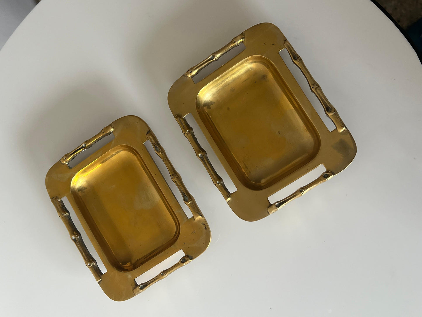 Frisman Vintage A Pair Of Unusual Brass Ashtrays Or Bonbonnieres ca' 1970's