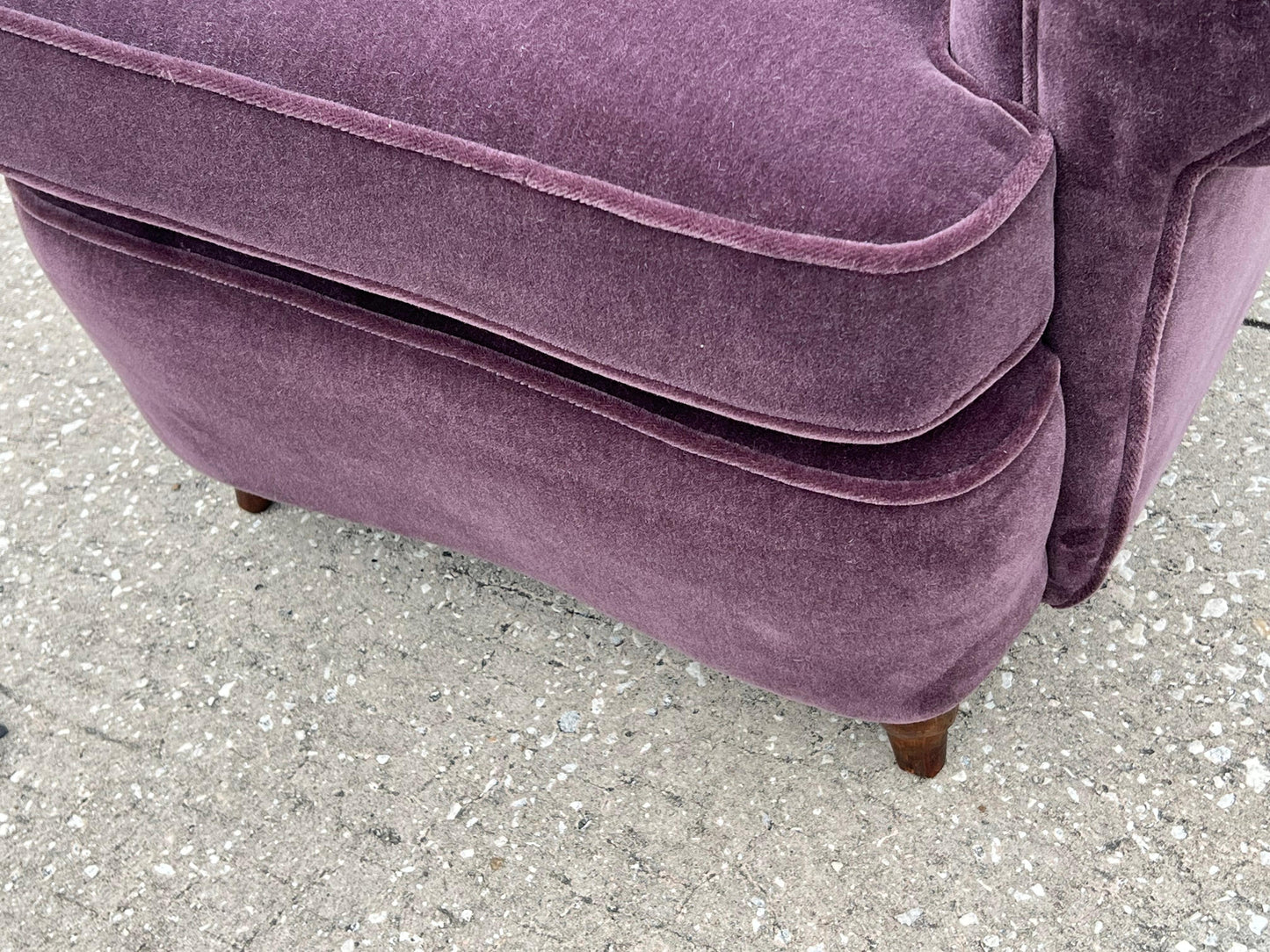 Frisman Vintage Unusual Italian Wingback Chair ca' 1940's Mohair