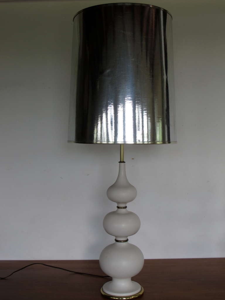 Frisman Vintage Gerald Thurston Lightolier Ceramic Gourd Lamps