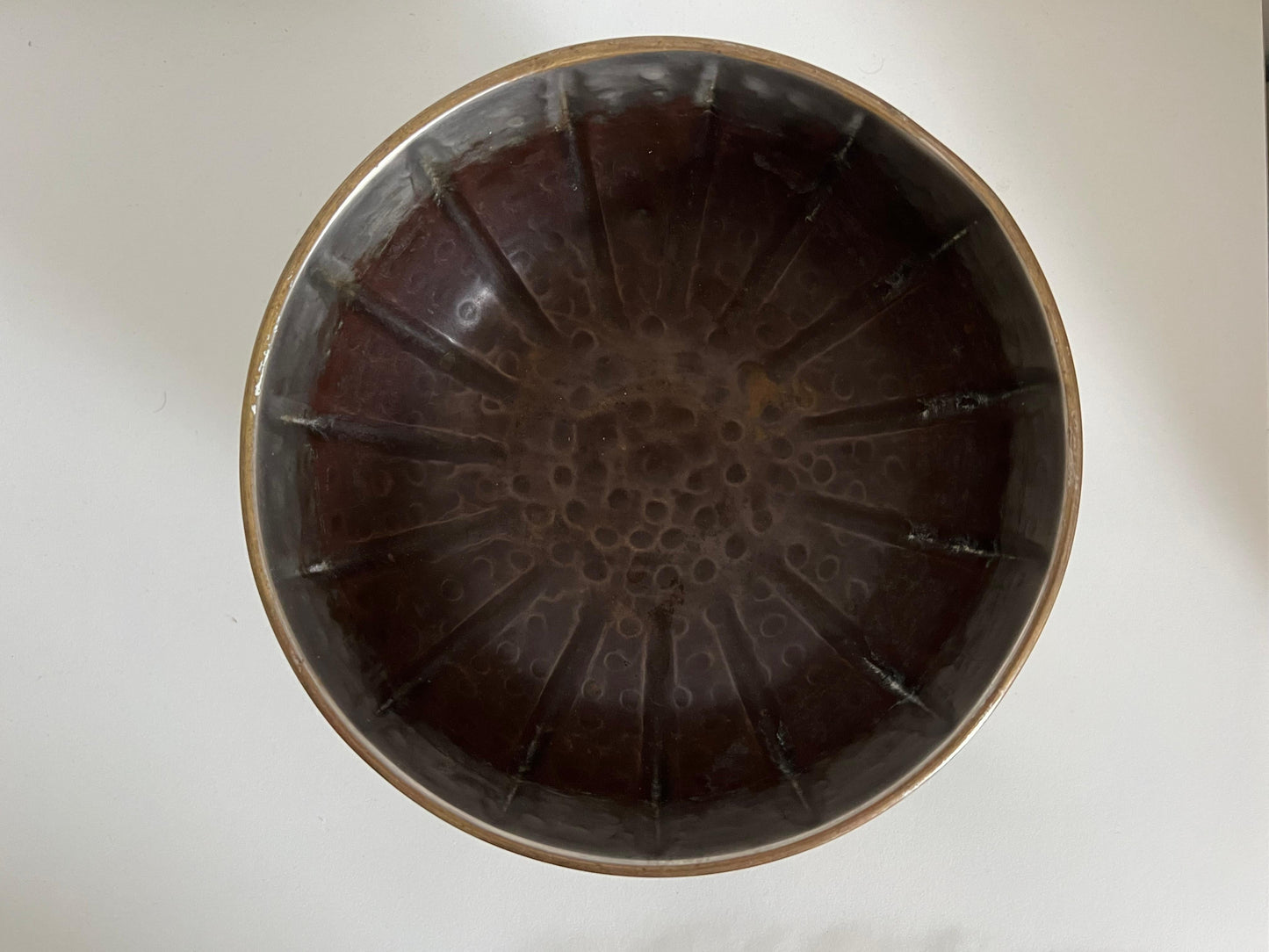 Frisman Vintage Art Deco Style Brass Hammered Bowl Argentina ca' 1930's