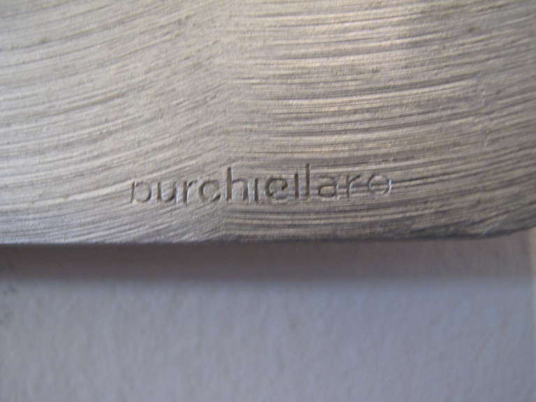 Frisman Vintage An Etched Aluminum Mirror by Lorenzo Burchiellaro