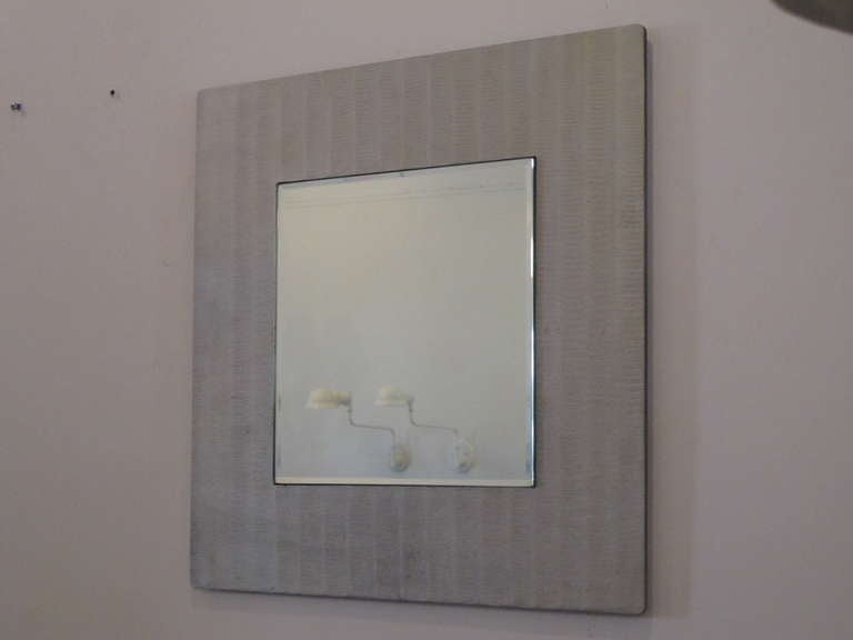 Frisman Vintage An Etched Aluminum Mirror by Lorenzo Burchiellaro