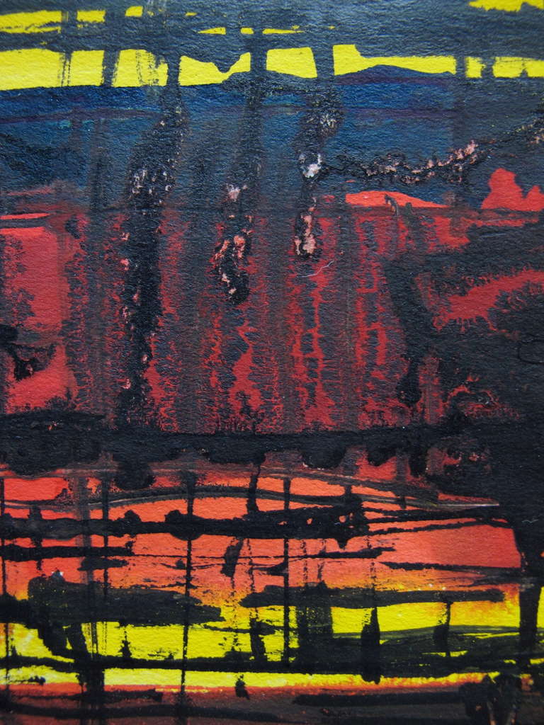 Frisman Vintage Gouache On Paper By Robert Freiman, 1957