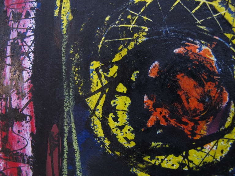 Frisman Vintage A Gouache on Paper by Robert Freiman, 1960