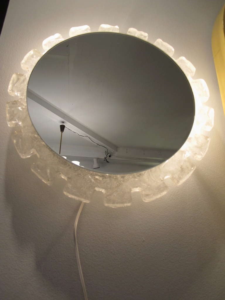 Frisman Vintage A Pair of 1970's Illuminated Resin Mirrors