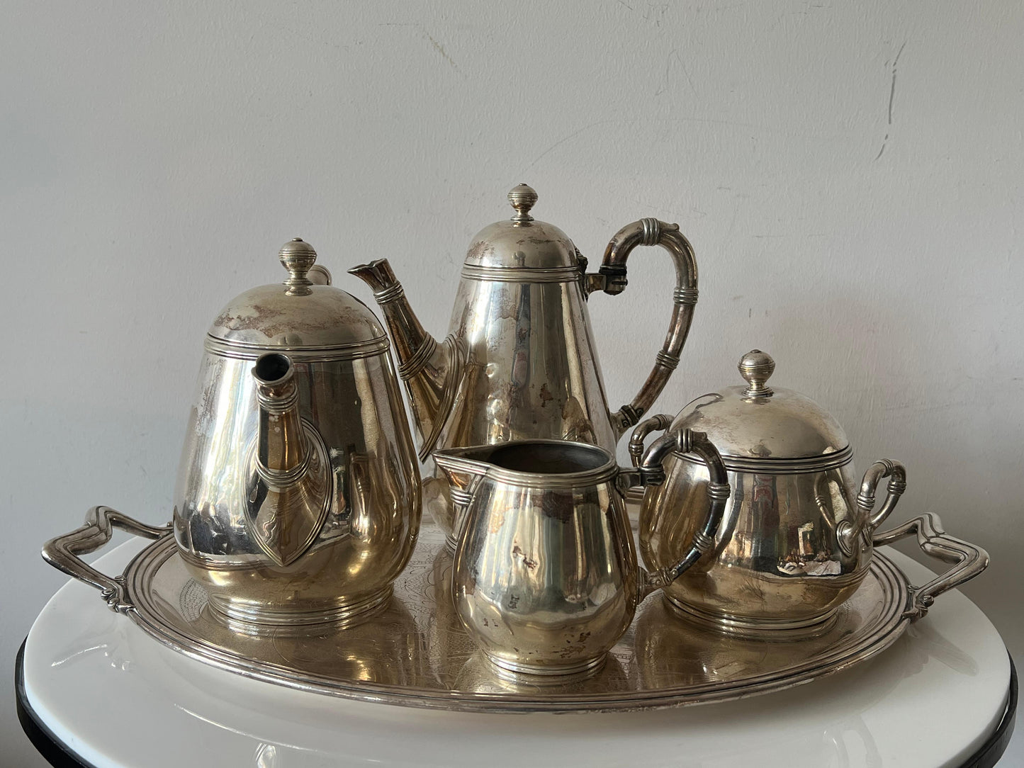 Frisman Vintage Christofle Coffee Tea Set Bamboo Style Art Nouveaux ca' 1890
