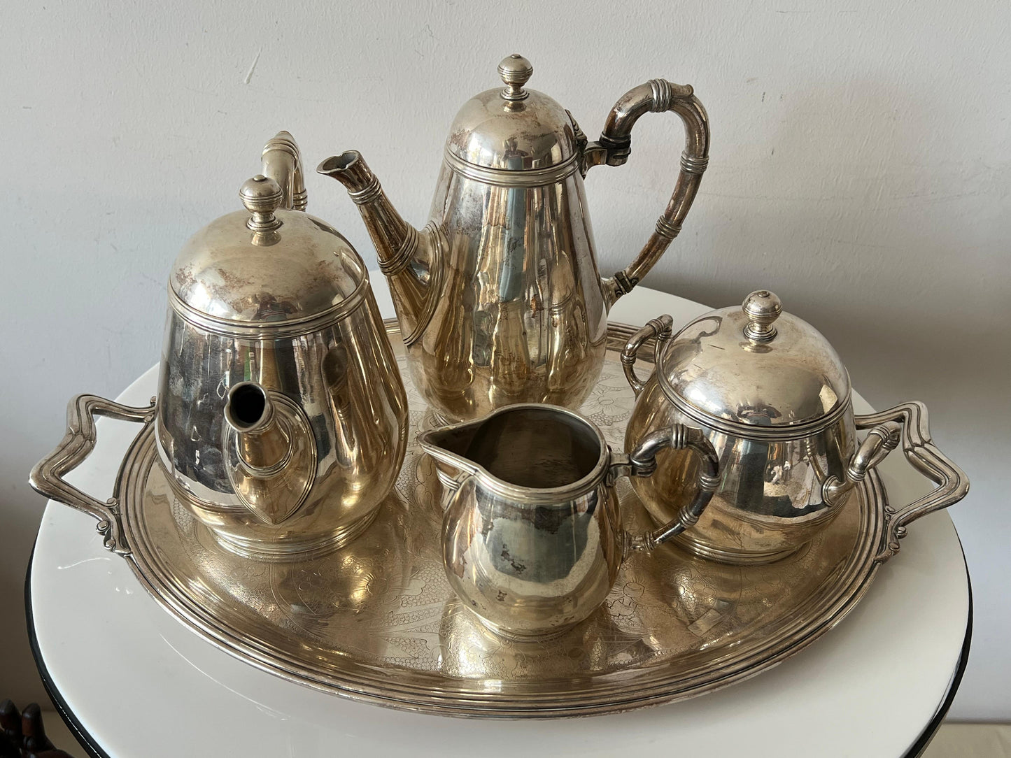 Frisman Vintage Christofle Coffee Tea Set Bamboo Style Art Nouveaux ca' 1890