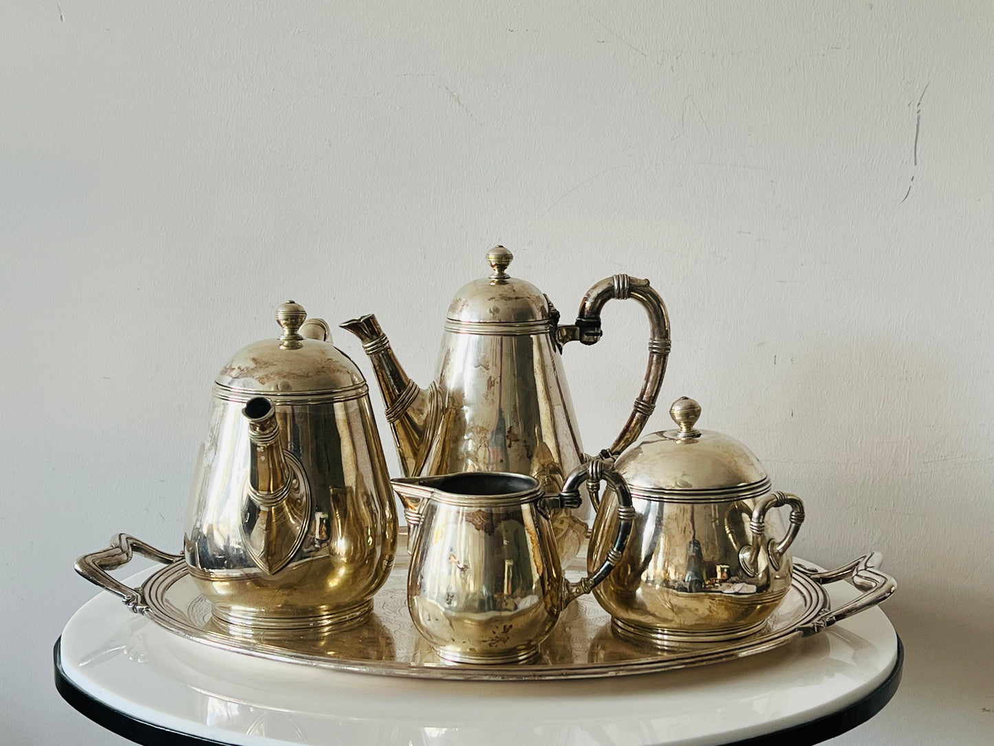 Frisman Vintage Christofle Coffee Tea Set Bamboo Style Art Nouveaux ca' 1890