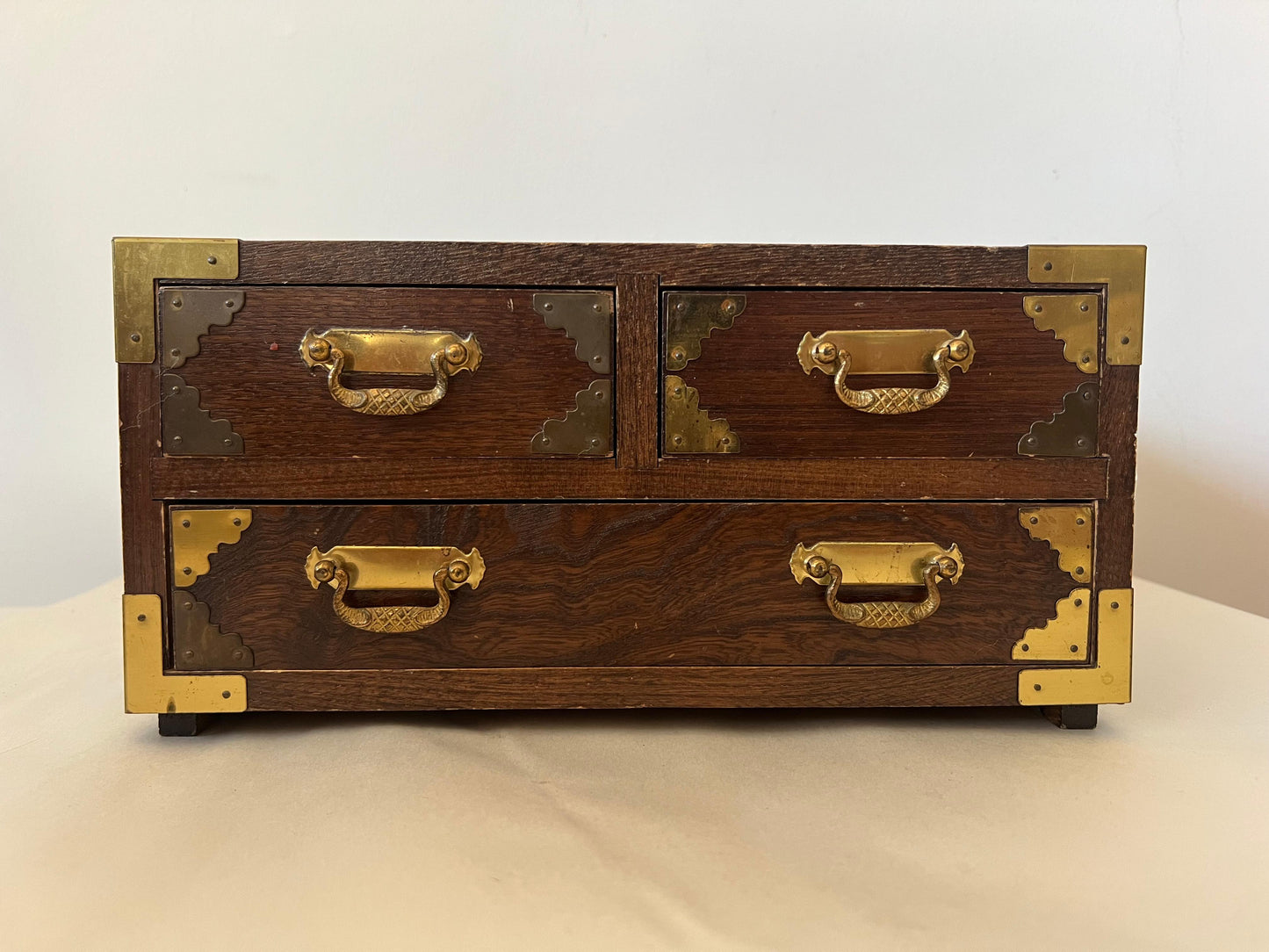 Frisman Vintage Japanese Campaign Style Miniature Chest Ca' 1960's
