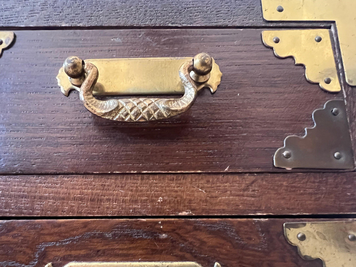 Frisman Vintage Japanese Campaign Style Miniature Chest Ca' 1960's