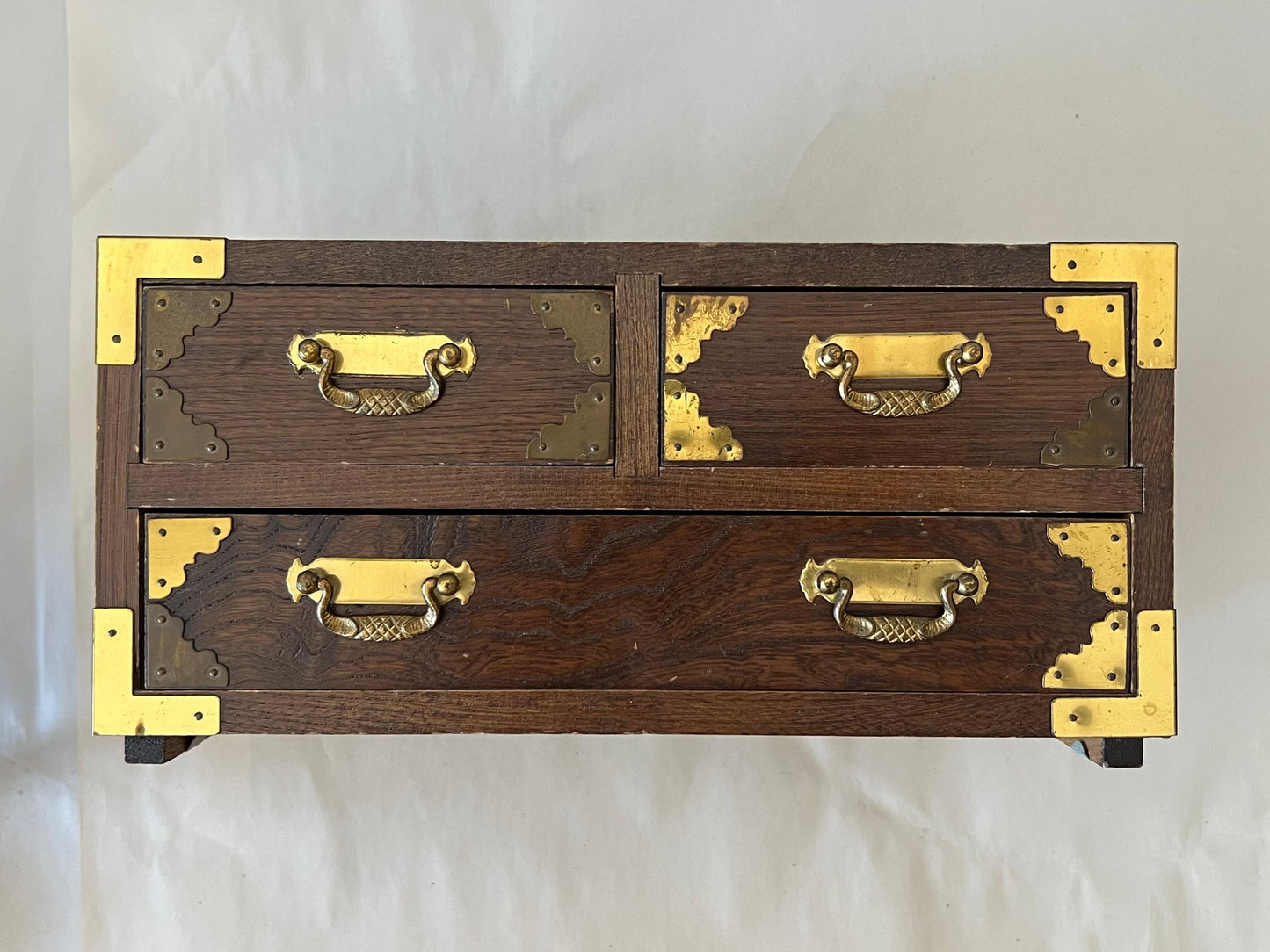 Frisman Vintage Japanese Campaign Style Miniature Chest Ca' 1960's