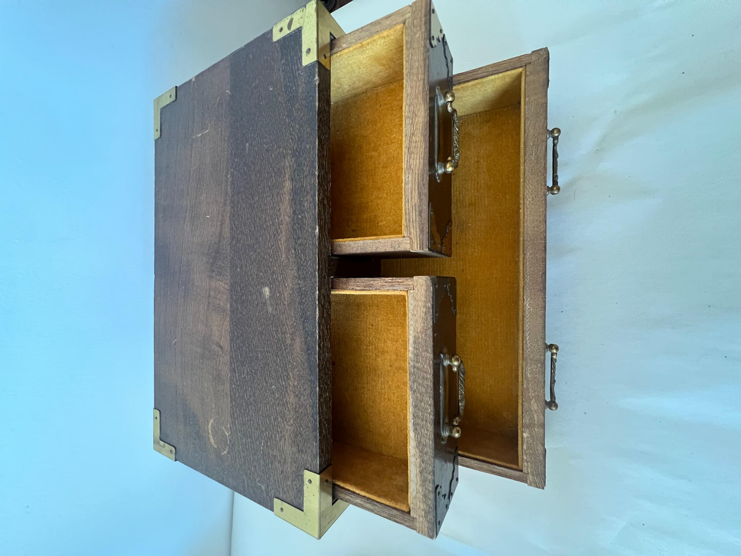 Frisman Vintage Japanese Campaign Style Miniature Chest Ca' 1960's