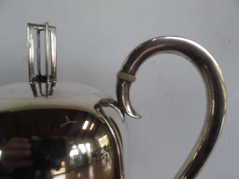 Frisman Vintage Allan Adler Greek Key Sterling Tea Set