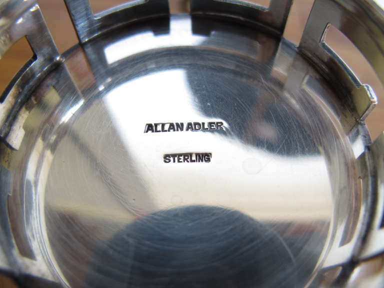 Frisman Vintage Allan Adler Greek Key Sterling Tea Set