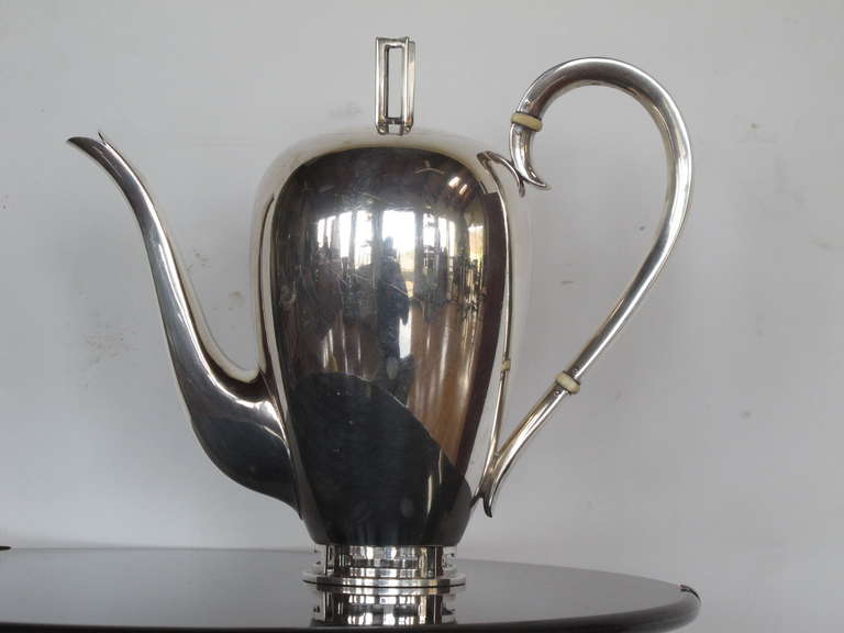 Frisman Vintage Allan Adler Greek Key Sterling Tea Set