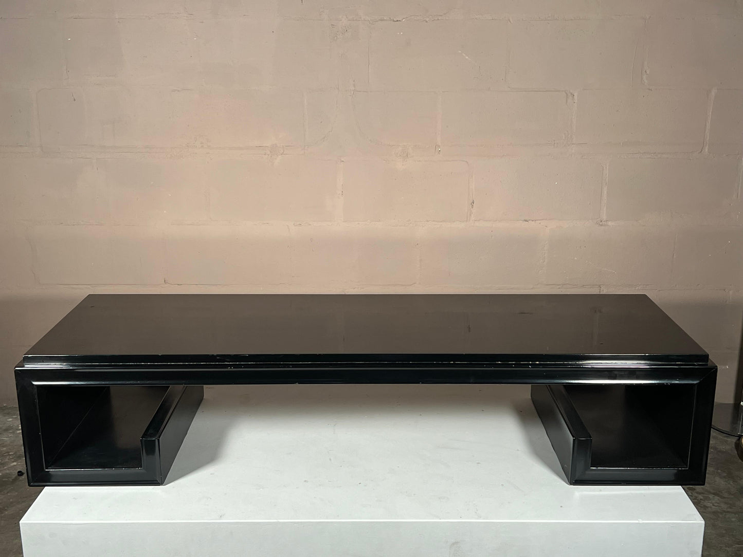 Frisman Vintage James Mont Signed Coffee Table Greek Key Style Ca' 1950