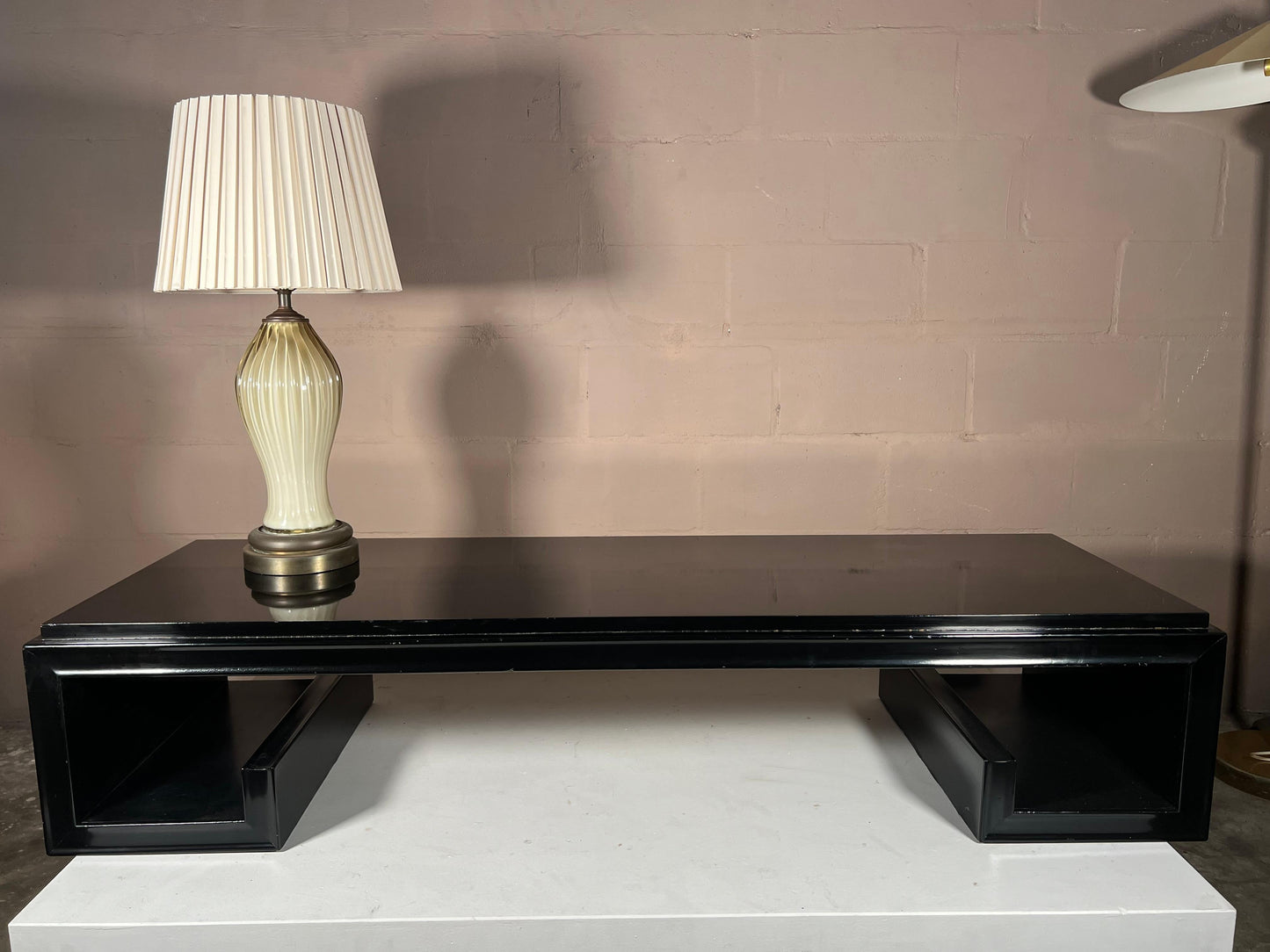 Frisman Vintage James Mont Signed Coffee Table Greek Key Style Ca' 1950