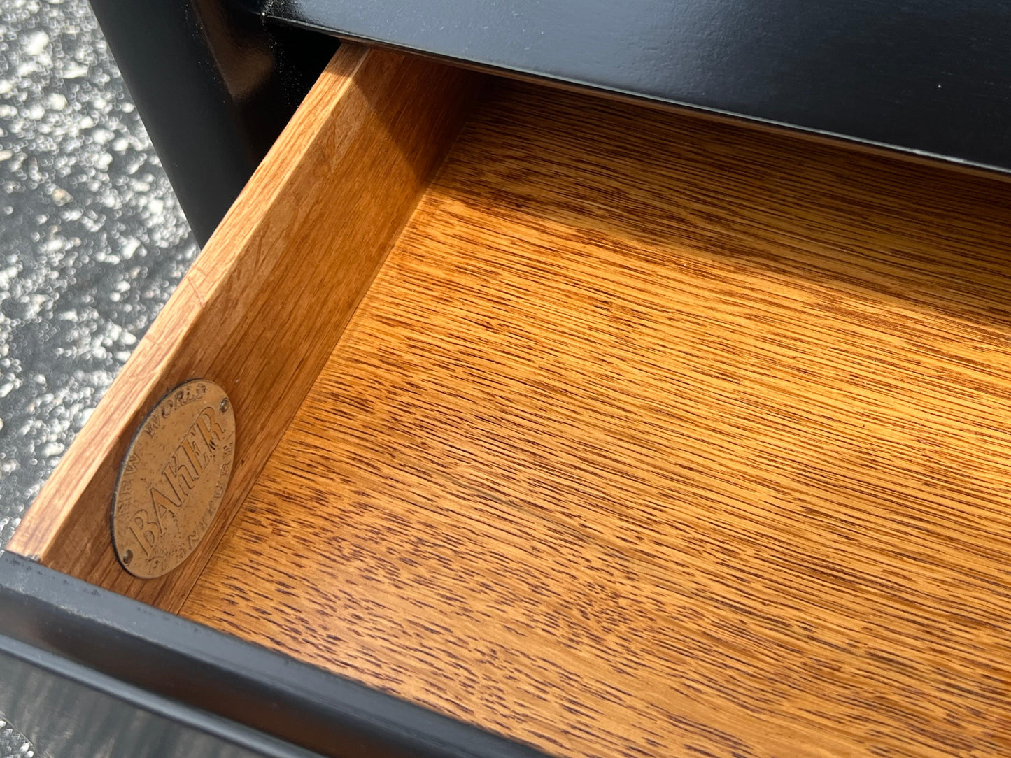 Frisman Vintage Large End Table By Michael Taylor For Baker Ca' 1950's