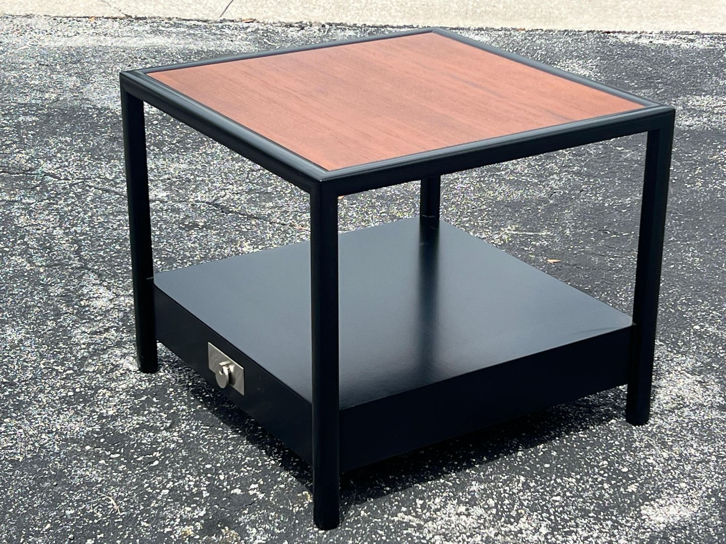 Frisman Vintage Large End Table By Michael Taylor For Baker Ca' 1950's