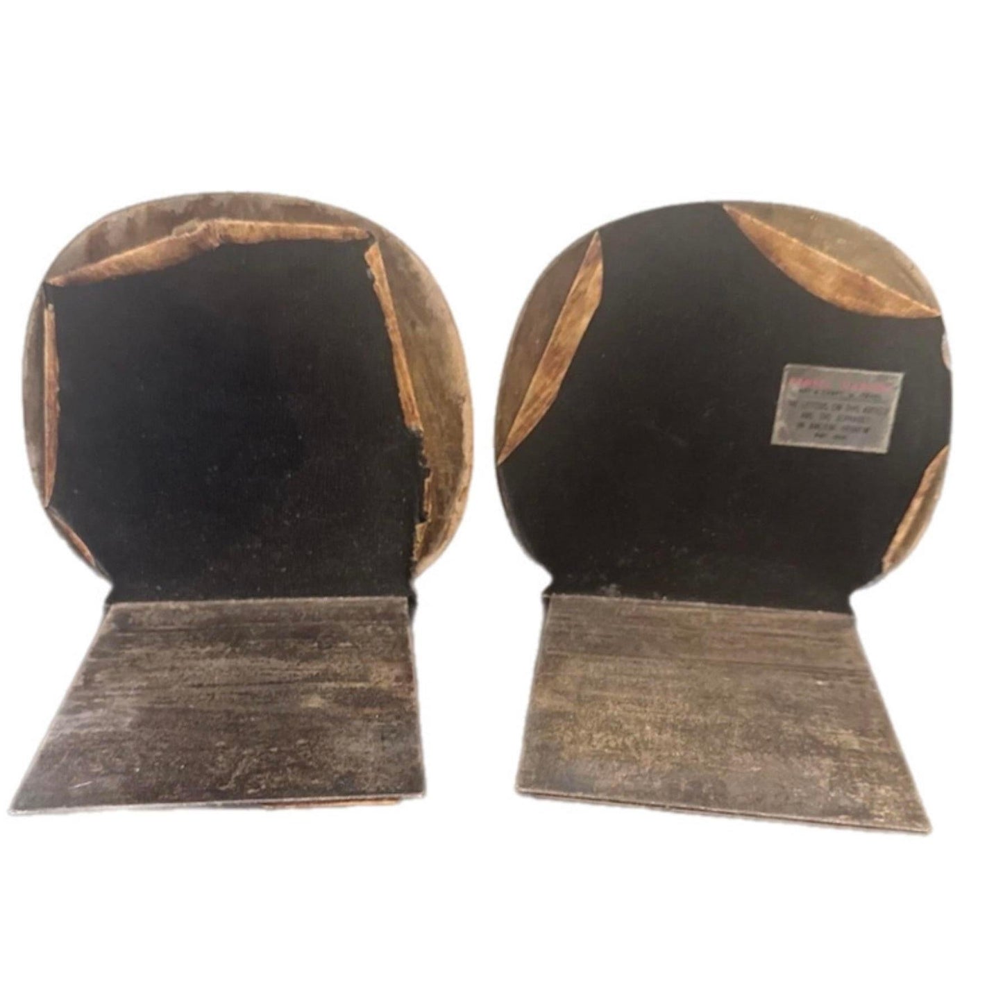 Frisman Vintage Rare Pair Vintage 50s Yehiel Hadany Mid Century Modern Brutalist Bronze Bookends