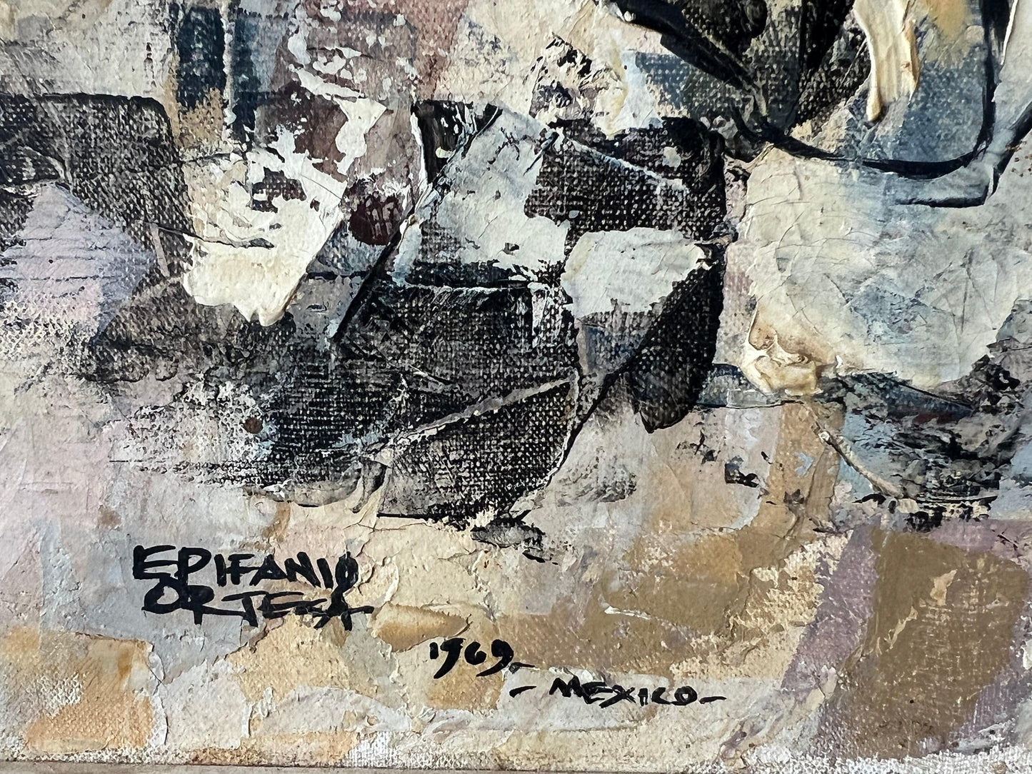 Frisman Vintage Epifanio Ortega Mid Century Bullfight Painting 1969