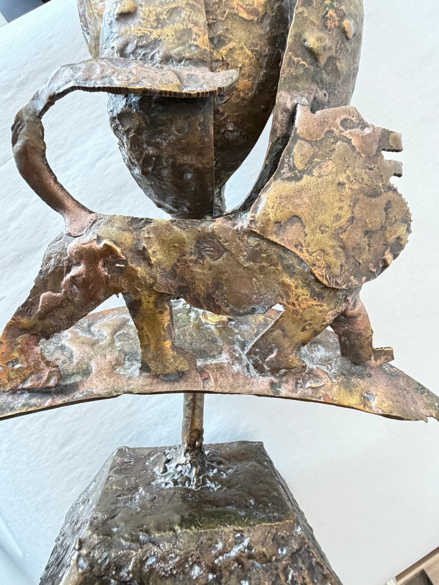 Frisman Vintage Brutalist 9 Candle Menorah Bronze ca' 1960's Mid Century