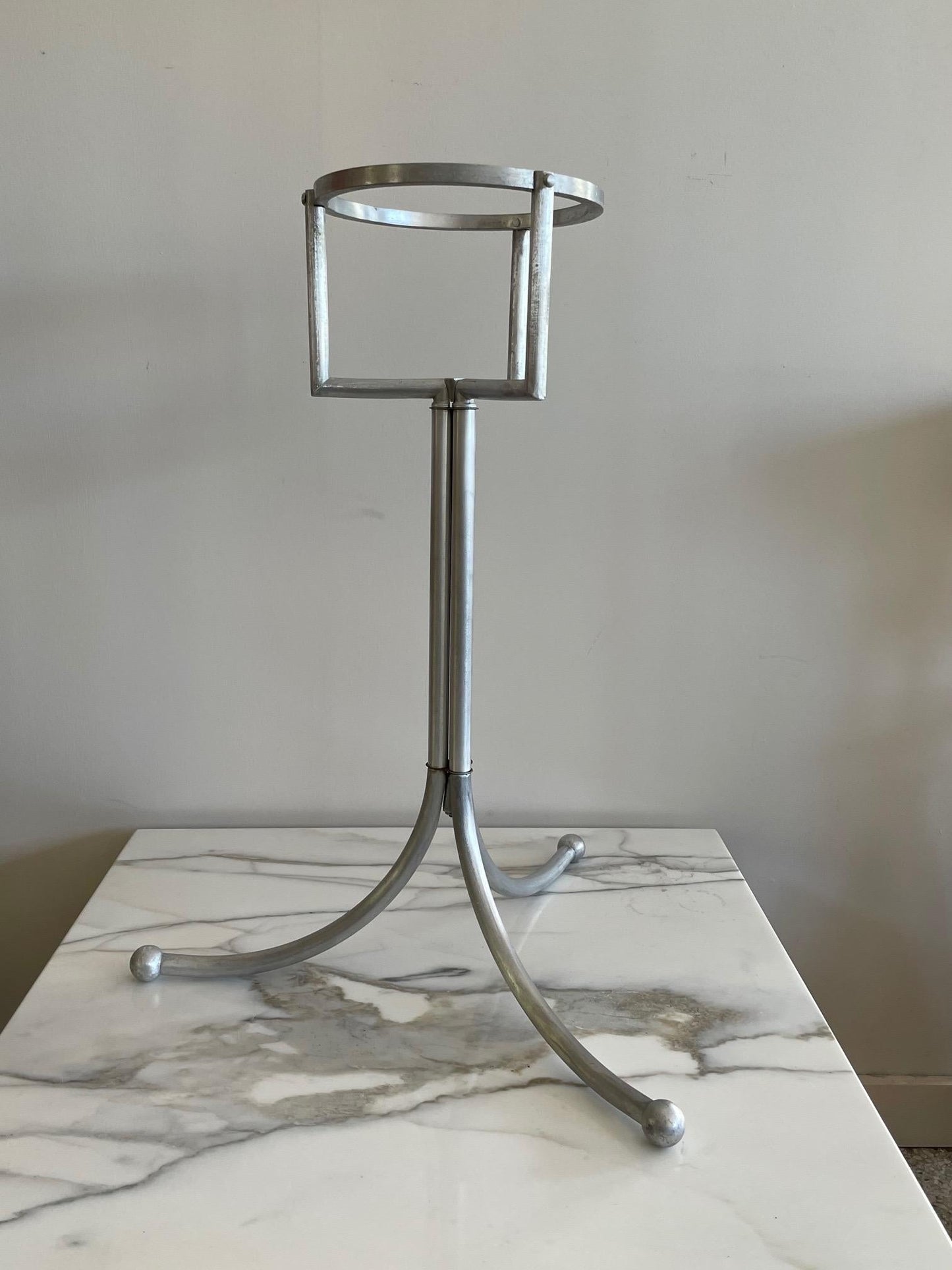 Frisman Vintage Machine Age Aluminum Ice Bucket Stand