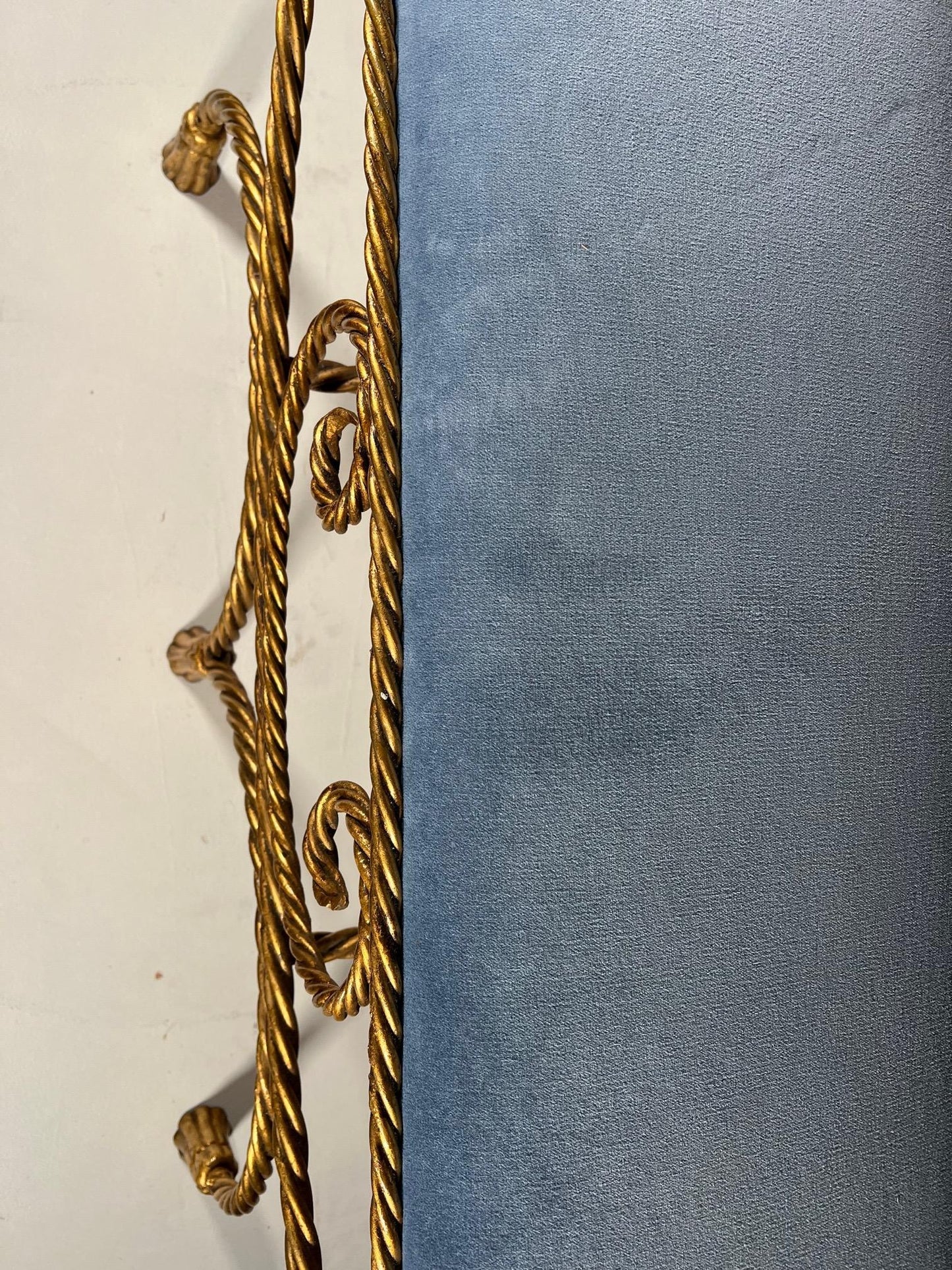 Frisman Vintage Italian Gilt Metal Hollywood Regency Bench