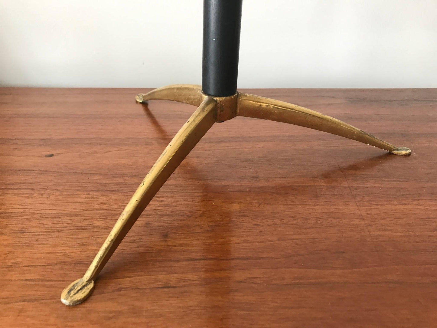 Frisman Vintage Unusual Italian Gueridon with Moulded Glass Top