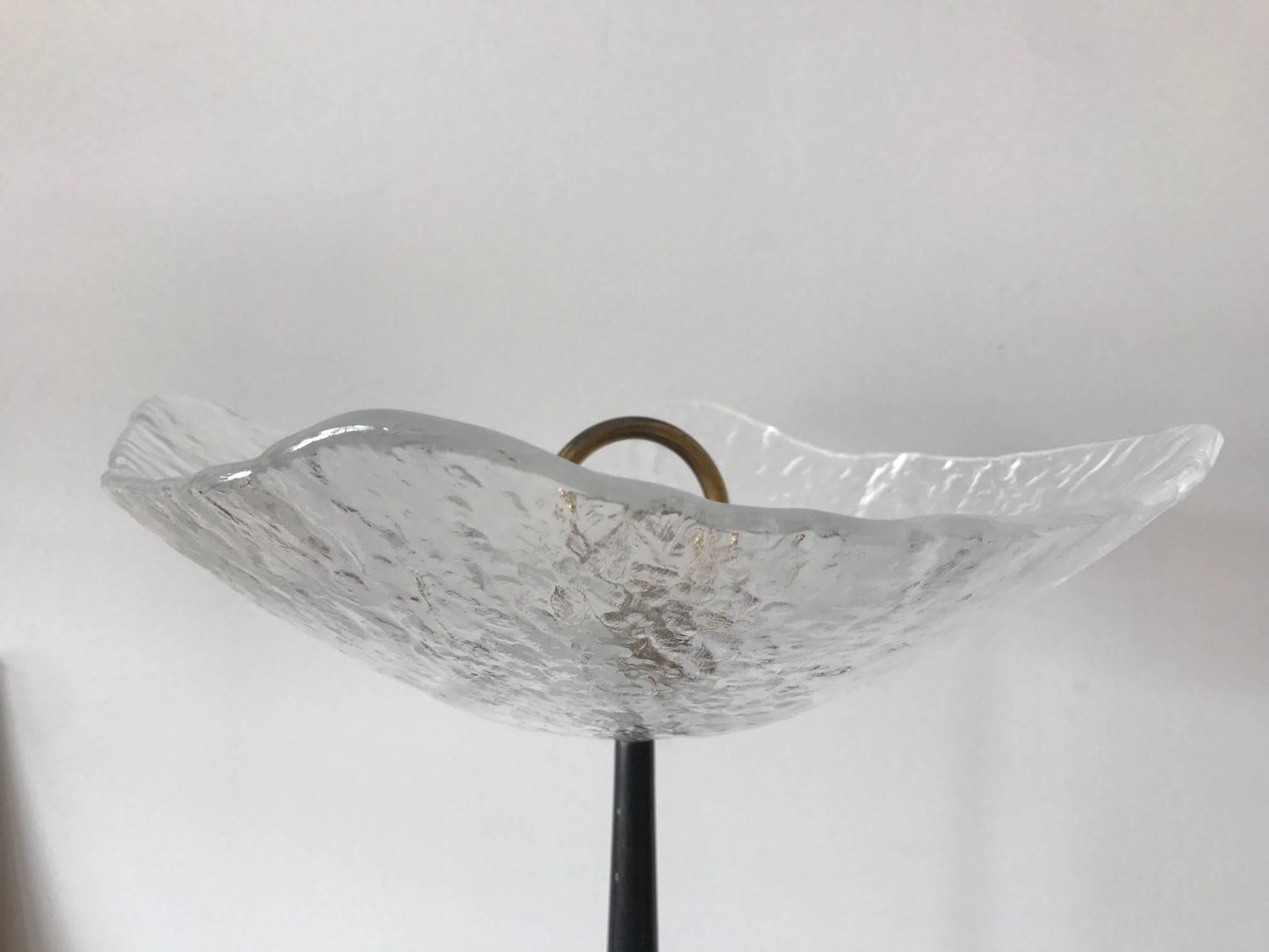 Frisman Vintage Unusual Italian Gueridon with Moulded Glass Top